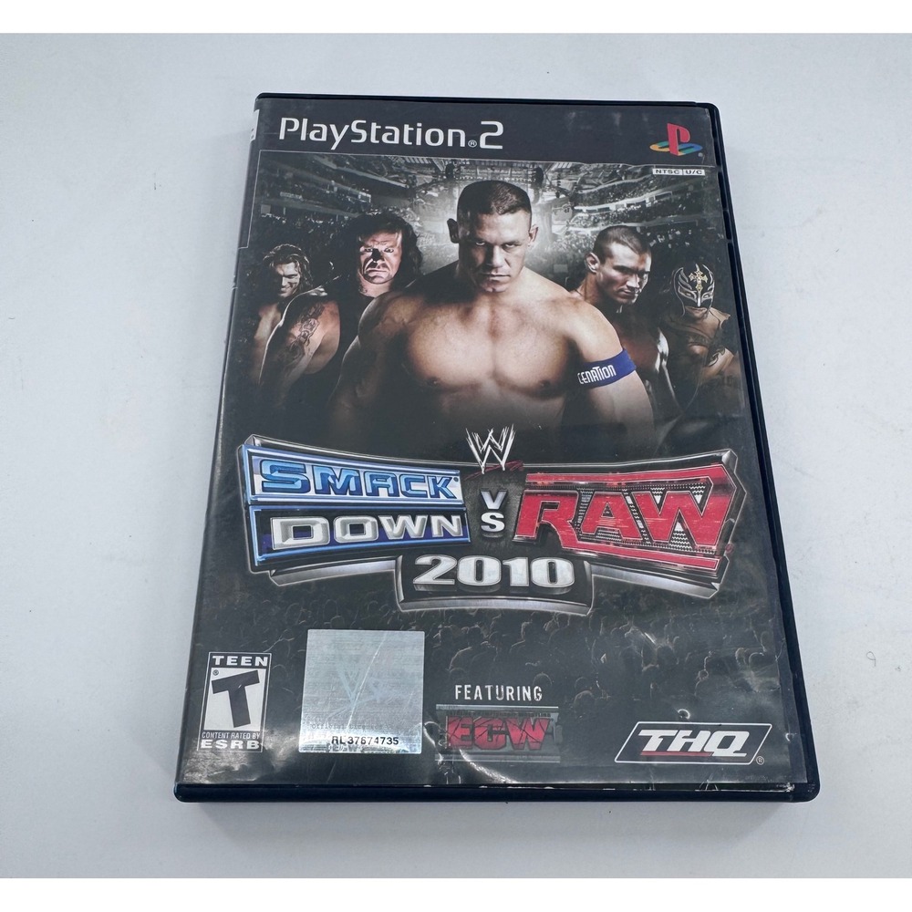 THQ WWE SmackDown vs Raw 2010 Sony PlayStation 2 PS2 Complete